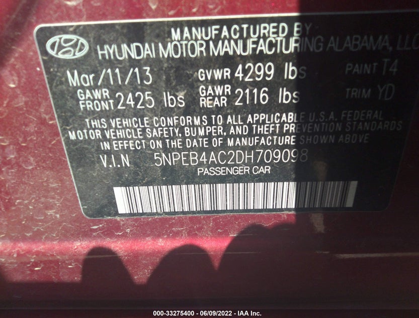 5NPEB4AC2DH709098
