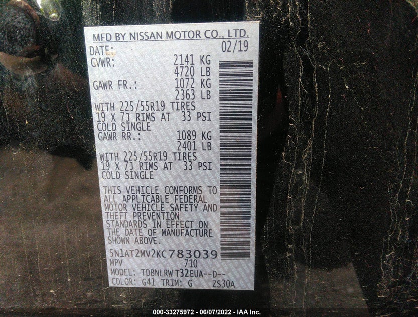 5N1AT2MV2KC783039
