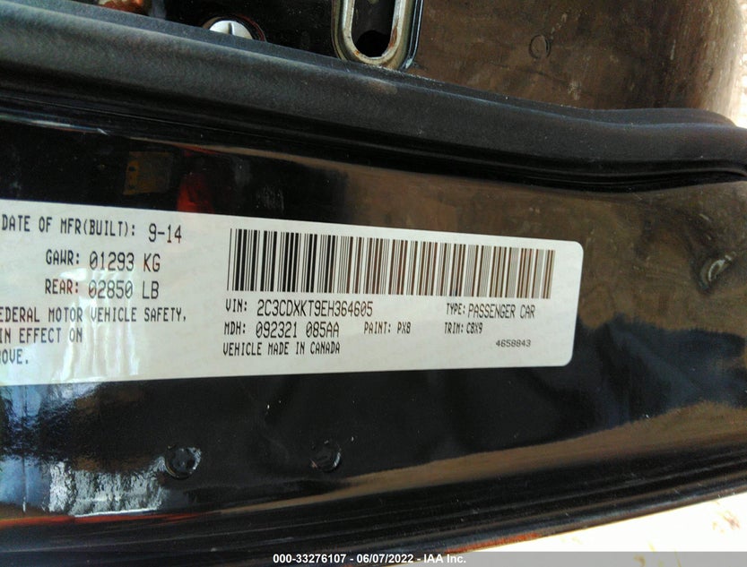 2C3CDXKT9EH364605