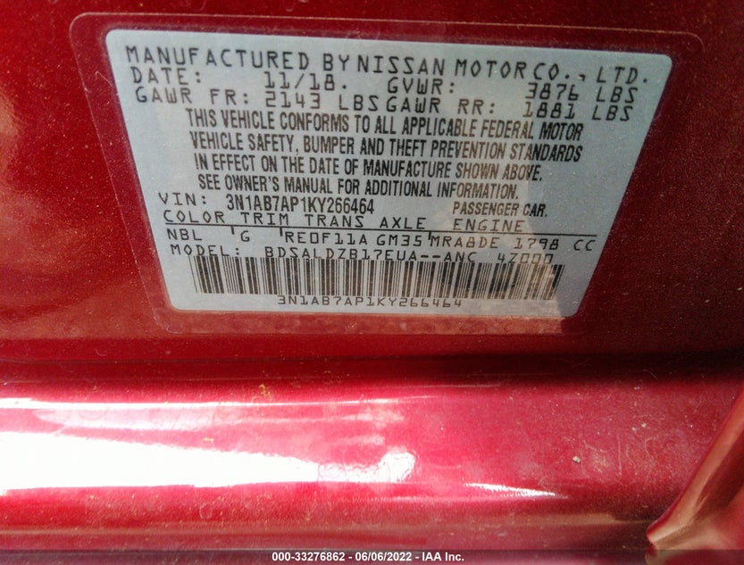 3N1AB7AP1KY266464