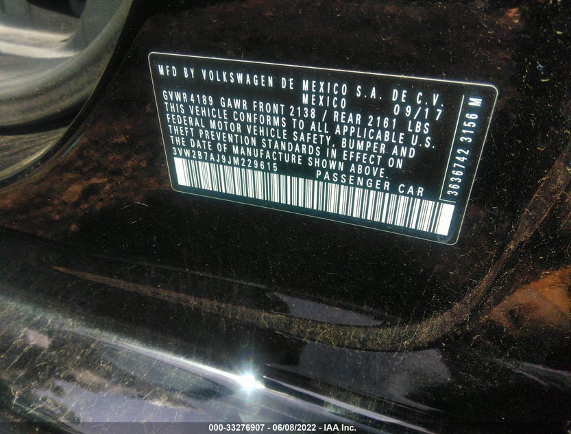 3VW2B7AJ9JM229615