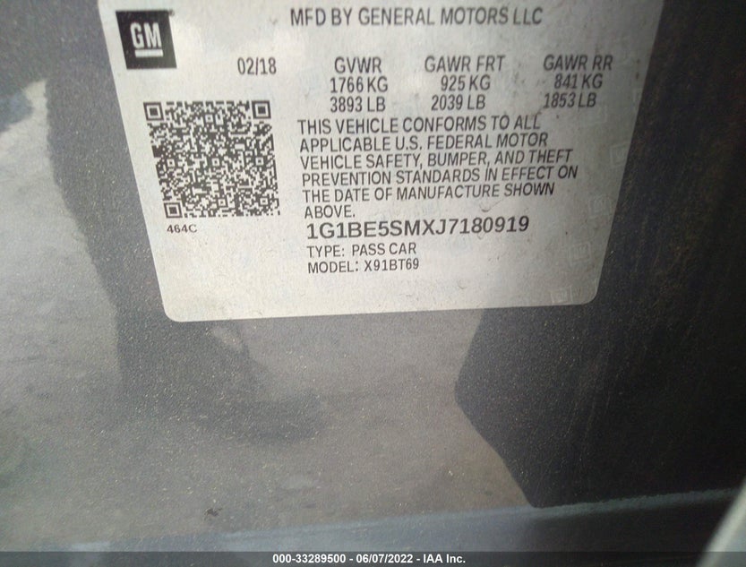 1G1BE5SMXJ7180919