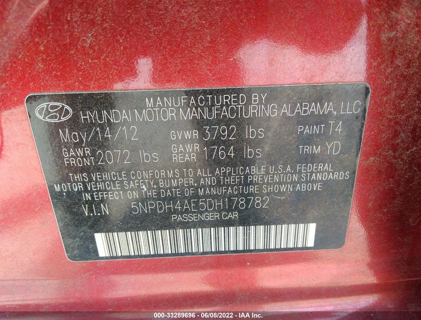 5NPDH4AE5DH178782