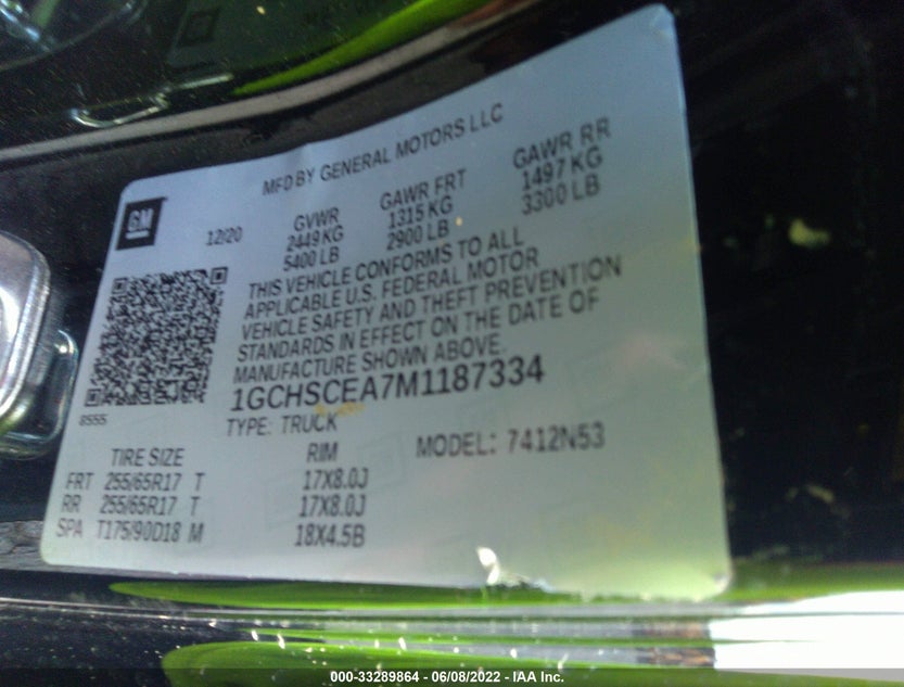 1GCHSCEA7M1187334