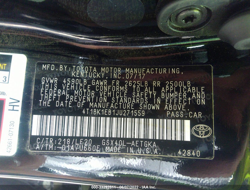 4T1BK1EB1JU271559