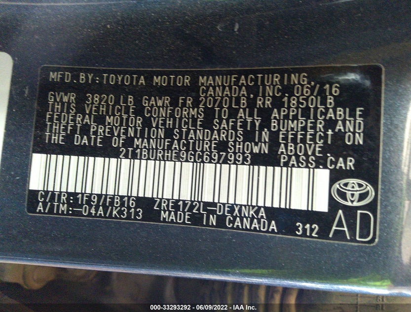 2T1BURHE9GC697993