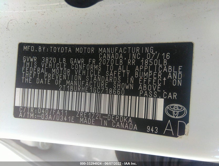 2T1BURHE1GC718660