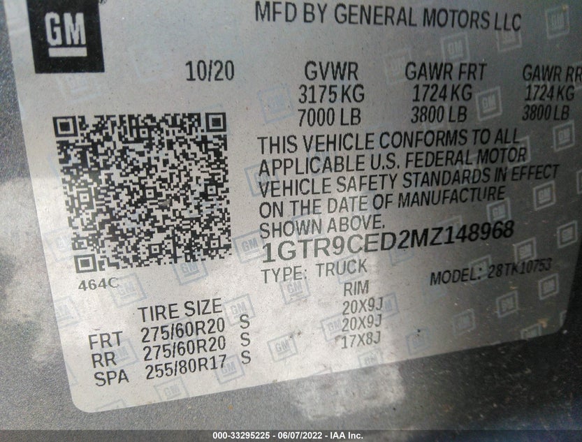 1GTR9CED2MZ148968