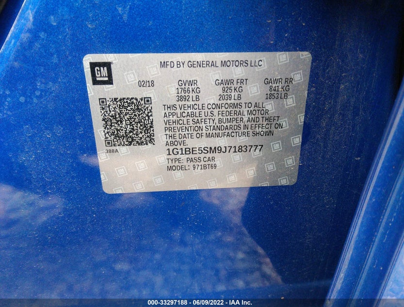 1G1BE5SM9J7183777