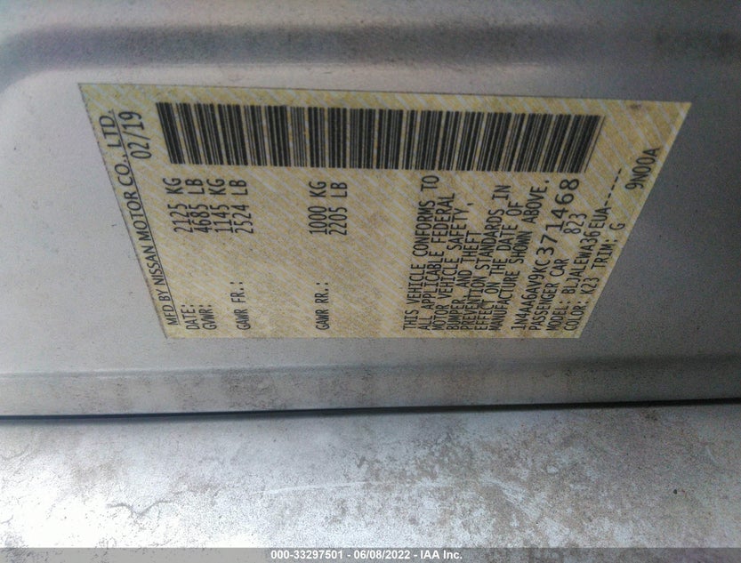 1N4AA6AV9KC371468