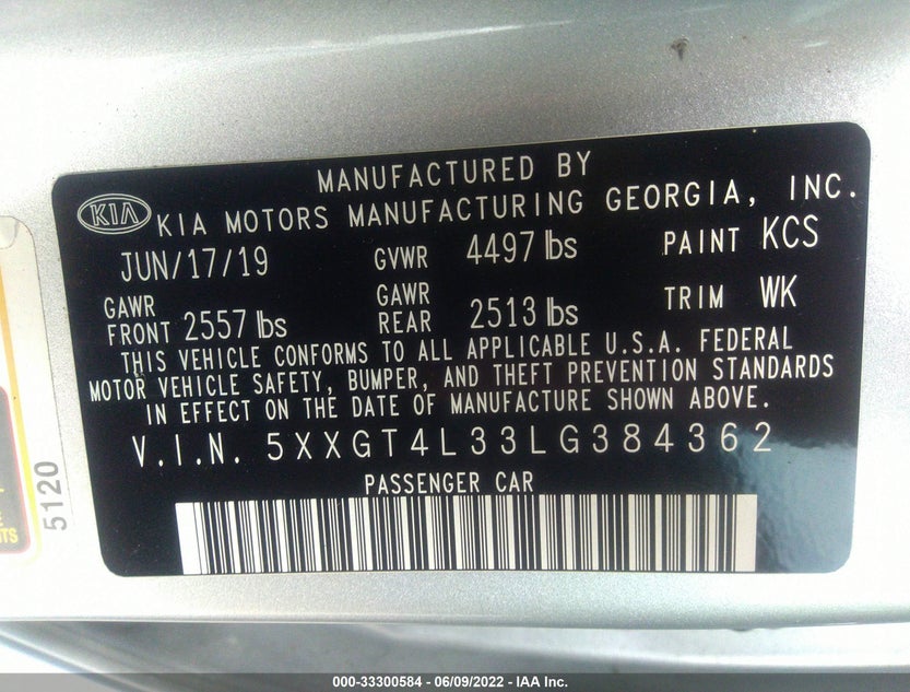 5XXGT4L33LG384362
