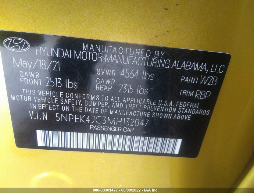 5NPEK4JC3MH132047