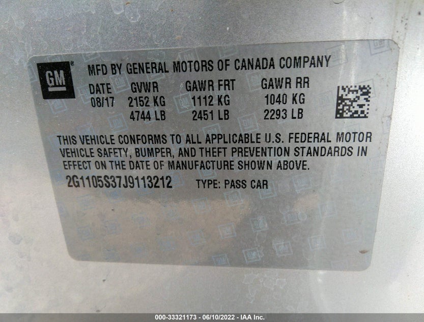 2G1105S37J9113212