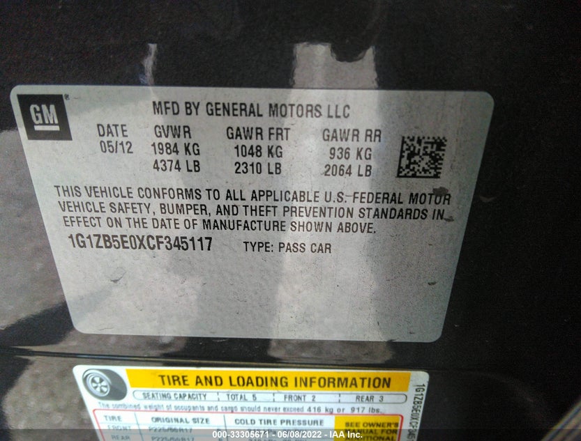 1G1ZB5E0XCF345117
