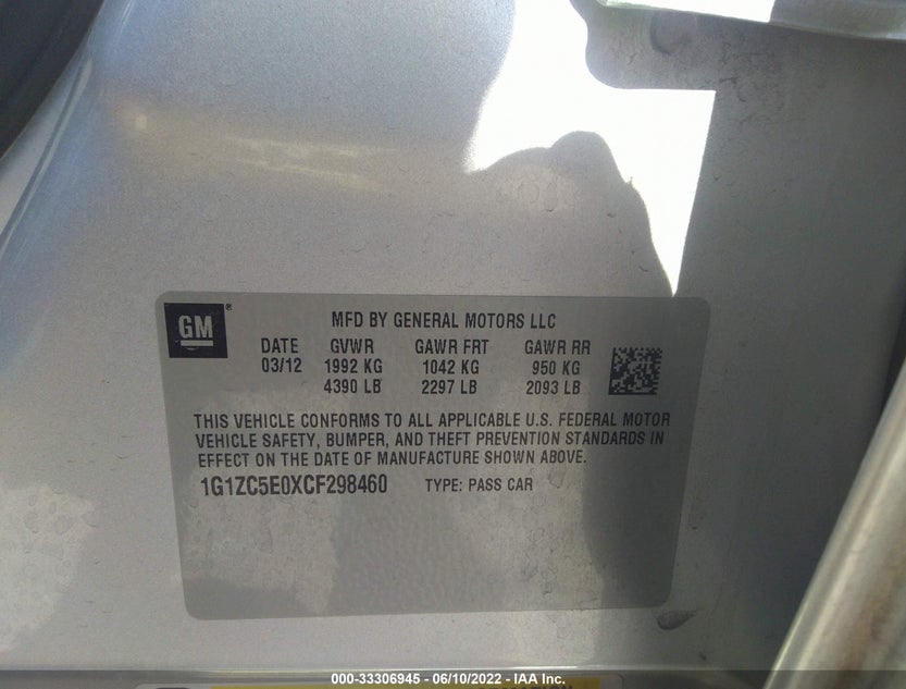 1G1ZC5E0XCF298460