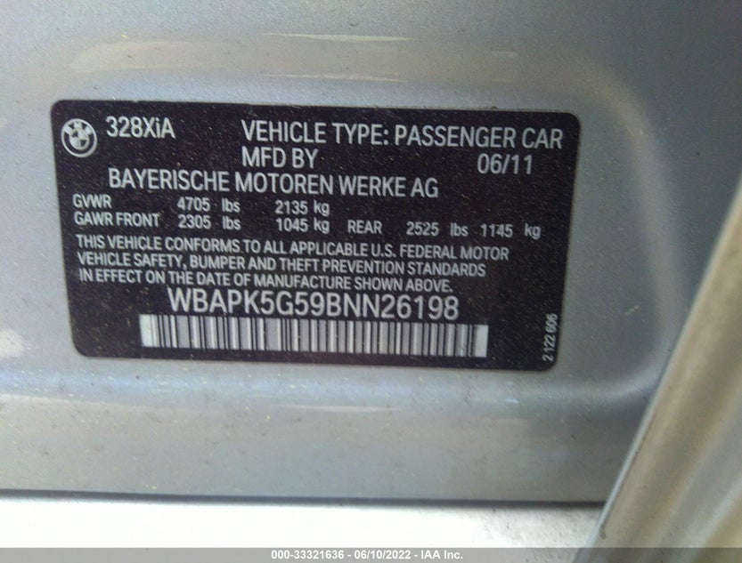 WBAPK5G59BNN26198
