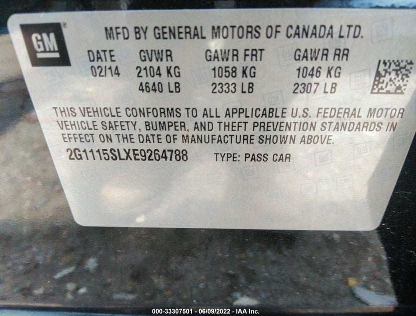 2G1115SLXE9264788
