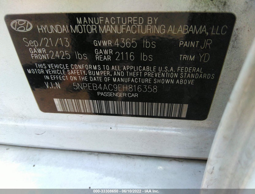 5NPEB4AC9EH816358