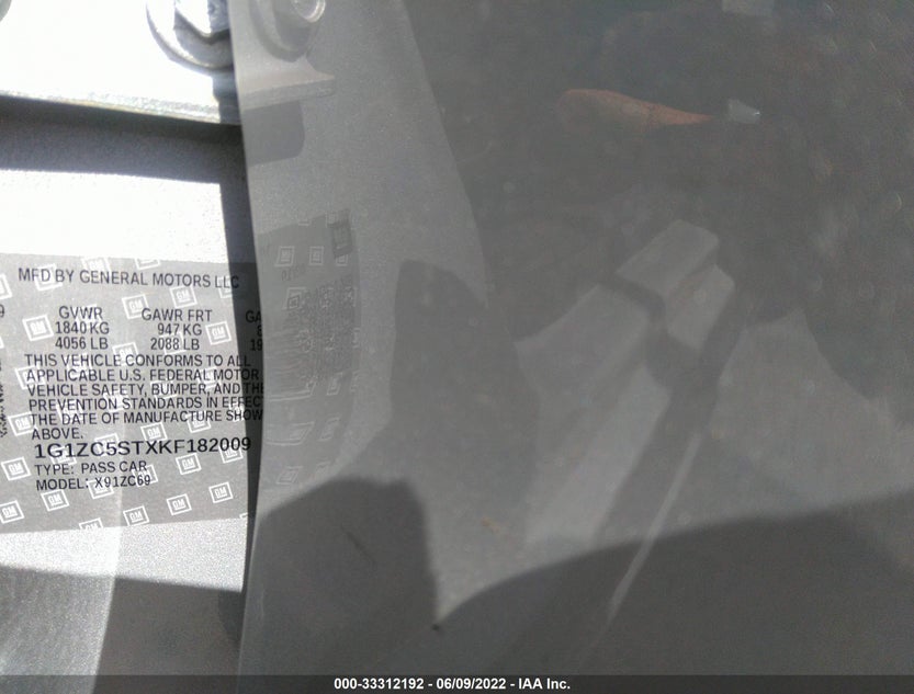 1G1ZC5STXKF182009