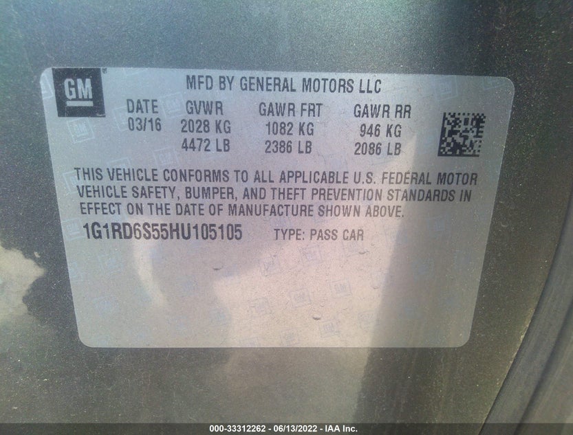 1G1RD6S55HU105105