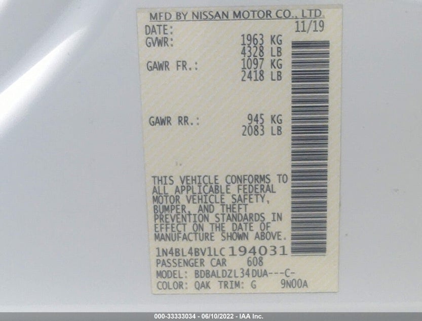 1N4BL4BV1LC194031