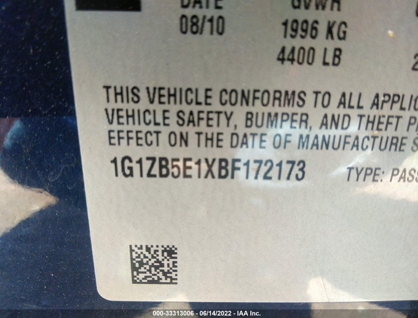 1G1ZB5E1XBF172173