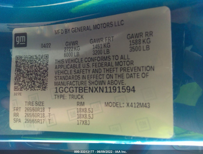 1GCGTBENXN1191594