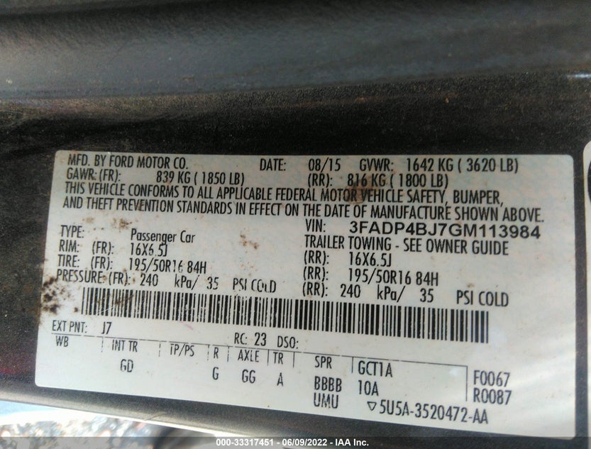 3FADP4BJ7GM113984