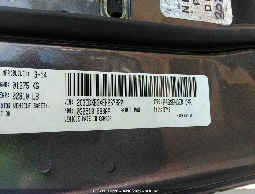 2C3CDXBGXEH267822