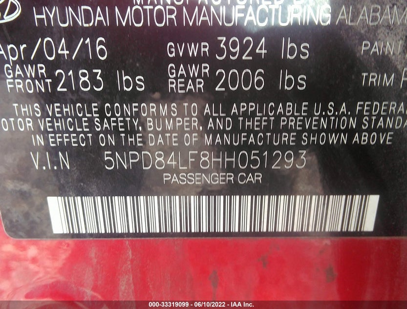 5NPD84LF8HH051293