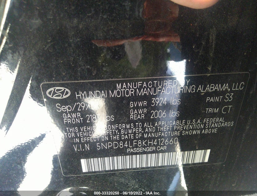 5NPD84LF8KH412660