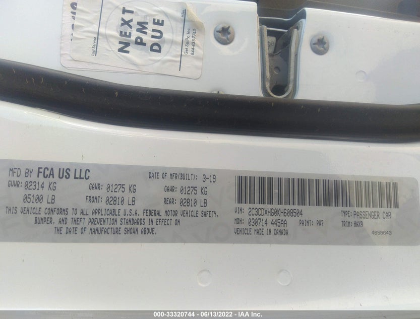 2C3CDXHG0KH608504