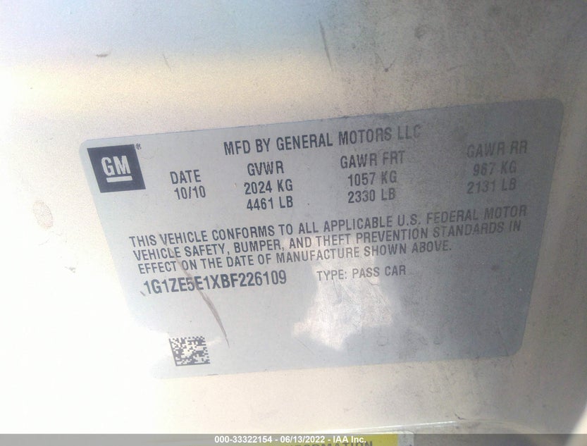 1G1ZE5E1XBF226109