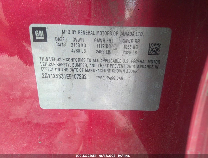 2G1125S31E9107292