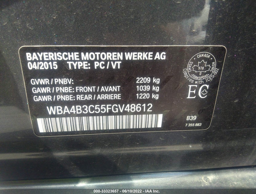 WBA4B3C55FGV48612