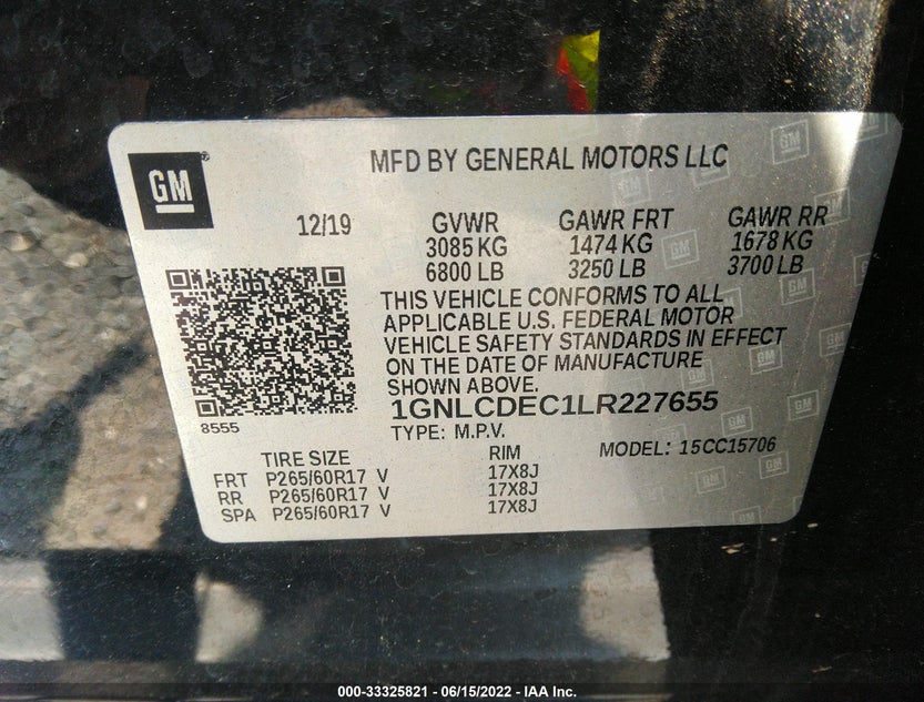 1GNLCDEC1LR227655