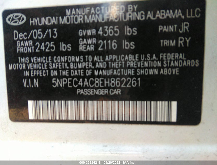 5NPEC4AC8EH862261