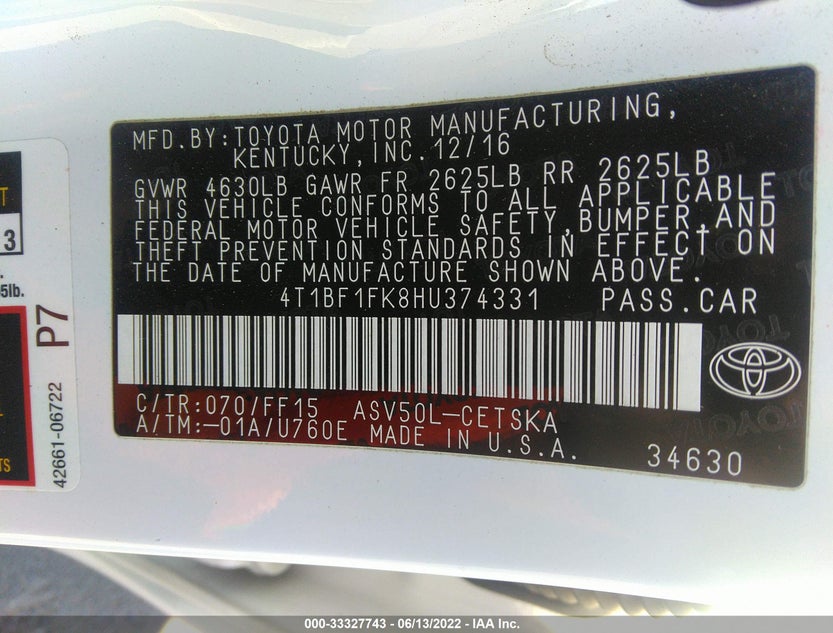 4T1BF1FK8HU374331