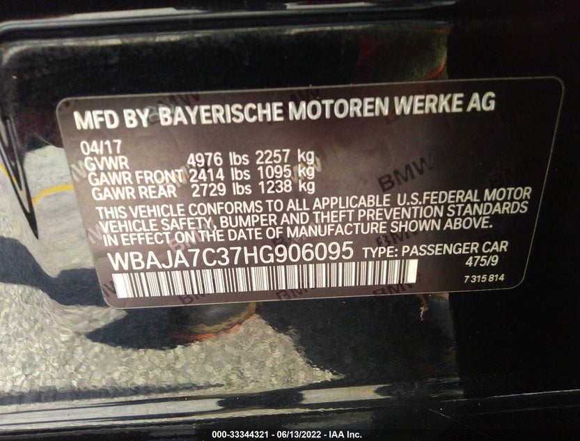 WBAJA7C37HG906095