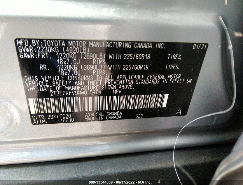 2T3E6RFV9MW015464