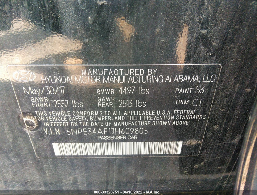 5NPE34AF1JH609805