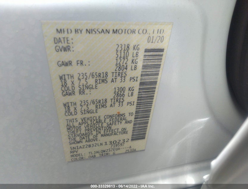 5N1AZ2BJ2LN130232