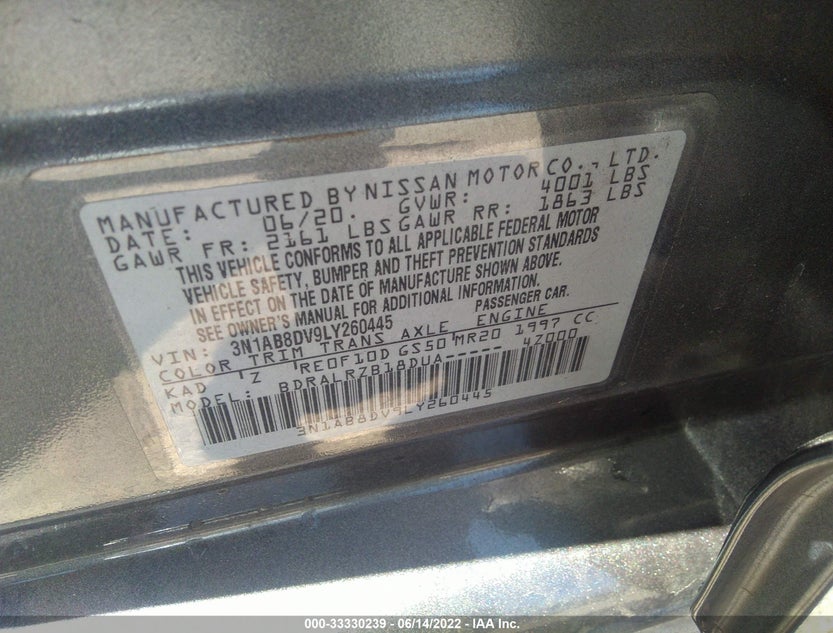 3N1AB8DV9LY260445