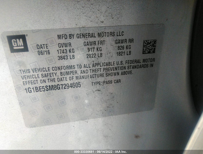 1G1BE5SM8G7294605