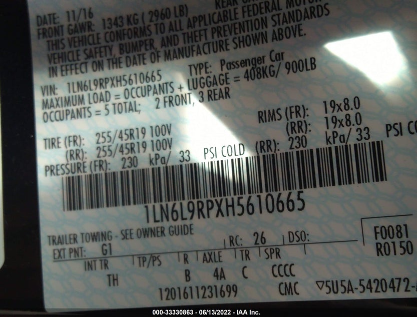 1LN6L9RPXH5610665