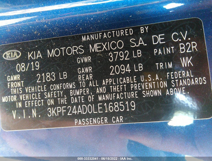 3KPF24AD0LE168519