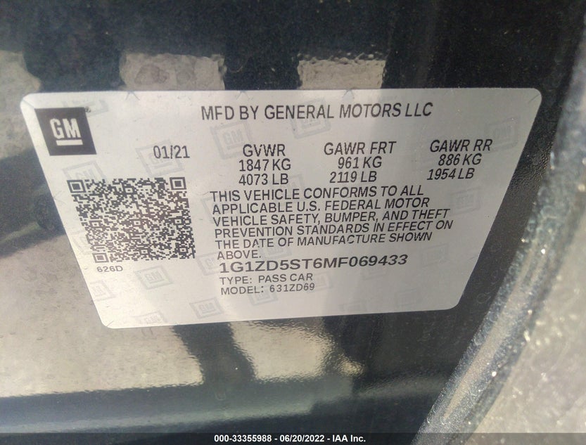 1G1ZD5ST6MF069433