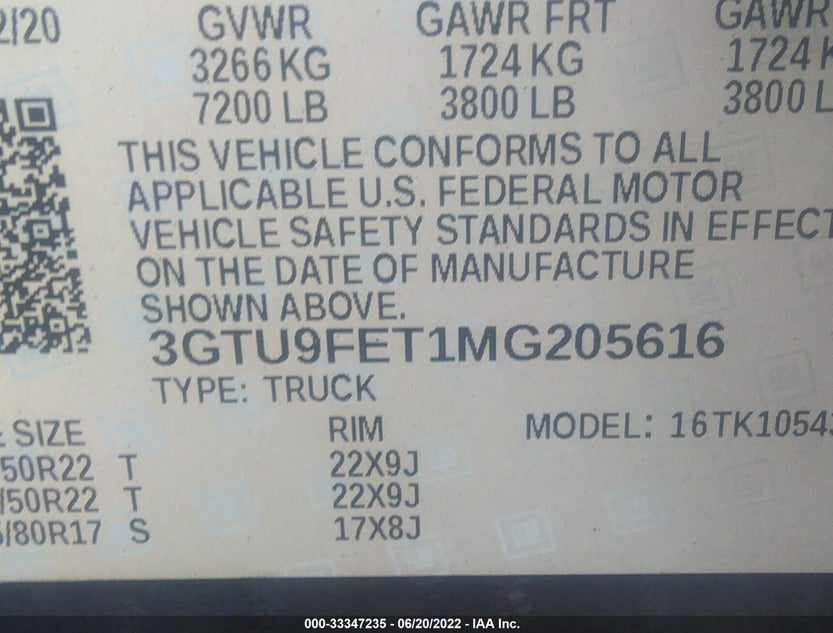 3GTU9FET1MG205616