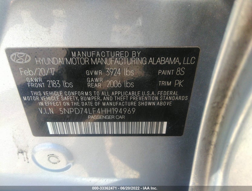 5NPD74LF4HH194969