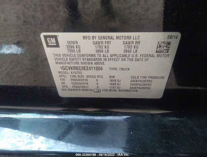 1GCVKREC9EZ411004